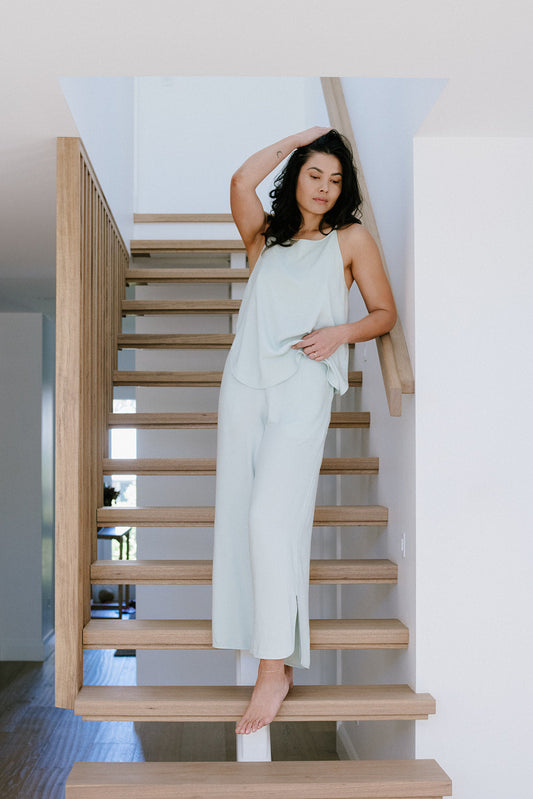 The Mellow SOL Set: Cami Top and Wide Leg Pants in Silky EcoVero