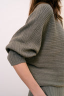 Multi-Ribbed Pullover - Sage Leaf