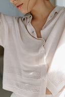 Knit Cropped Shirt - Calico