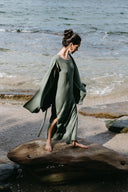 Knit Belted Cardigan - Field Green