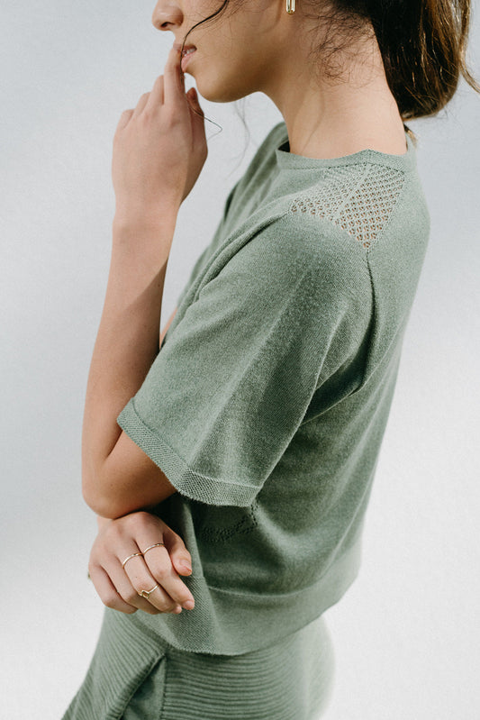 Knit Cropped Tee