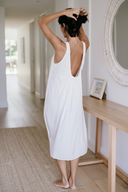Low Back Flowy Dress in Ivory