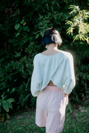 Boyfriend Lounge Shorts in Light Coral with Flowy Lounge Top