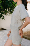 Knit Cropped Tee - Sage