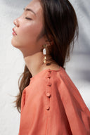 Batwing Cropped Top - Terracotta
