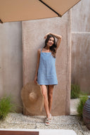Linen Cotton Dress - Seaside Stripe