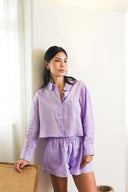 Summer Linen: The Lilac Cropped Shirt