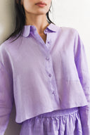 Summer Linen: The Lilac Cropped Shirt