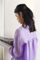 Summer Linen: The Lilac Cropped Shirt
