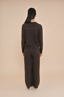 Knit Polo Pullover - Espresso