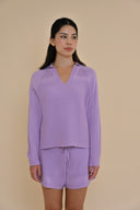 Knit Polo Pullover - Mallow