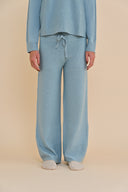Knit Drawcord Pants - Chambray Blue