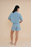 Knit Drawcord Shorts - Chambray Blue