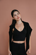 Knit Polo Pullover - Noir