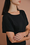 Knit Cropped Tee - Noir