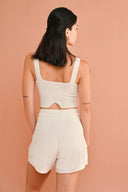 Knit Cropped Tank - Cloud Dancer