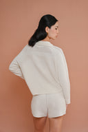 Knit Polo Pullover - Cloud Dancer