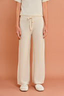 Knit Drawcord Pants - Cloud Dancer