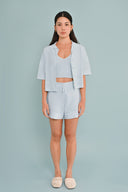 Knit Drawcord Shorts - Cloud Sky