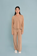 Knit Polo Pullover - Sable