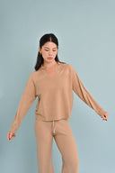 Knit Polo Pullover - Sable