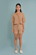 Knit Drawcord Shorts - Sable