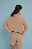 Knit Cropped Shirt - Sable