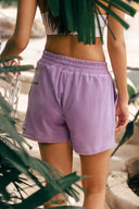Cotton Terry Easy Shorts - Mauve