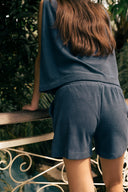 Cotton Terry Easy Shorts - Dusk Blue