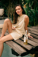 Cotton Terry Cape Tank - Crema