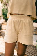 Cotton Terry Easy Shorts - Crema