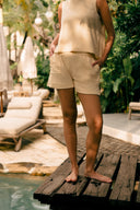 Cotton Terry Easy Shorts - Crema