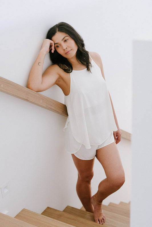 Breezy Cami and Lounge Shorts in Ivory