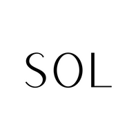 New SOL logo in black on white background