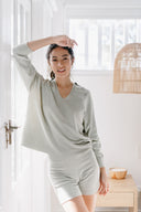 Knit Polo Pullover - Sage