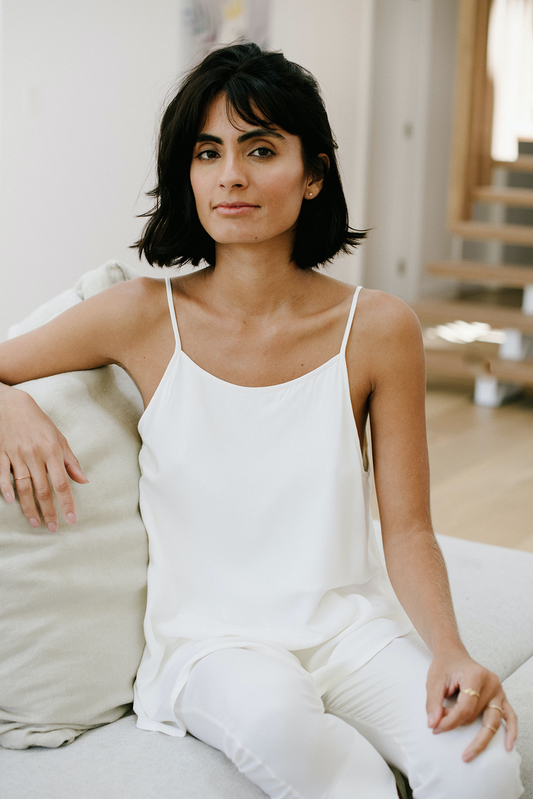 Breezy Cami and Tapered Lounge Pants in Ivory 