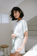 Lounge Shorts in Honeydew with Relaxed Tee