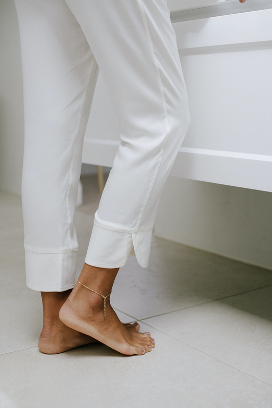Tapered Lounge Pants in Ivory