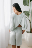 Lounge Top in Honeydew with Boyfriend Lounge Shorts