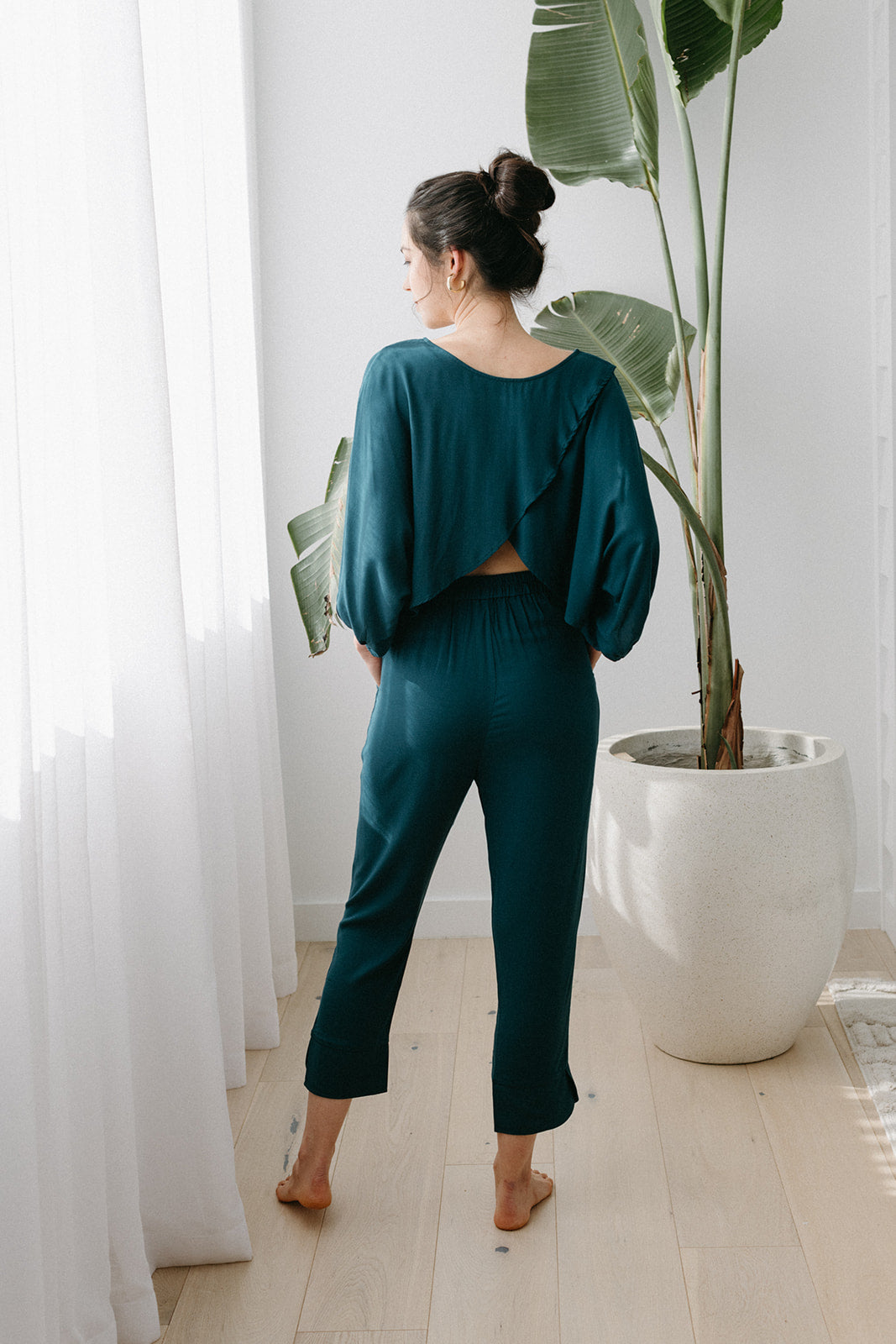 Flowy best sale tapered pants