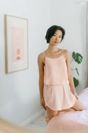 Breezy Cami in Light Coral with Lounge Shorts