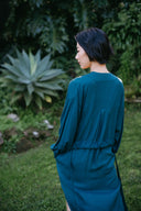 Lounge Robe in Teal with Cami and Shorts Set