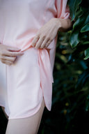 Lounge Shorts in Light Coral Front Detail 