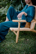 Wide Leg Lounge Pants in Teal with Sleep Shirt