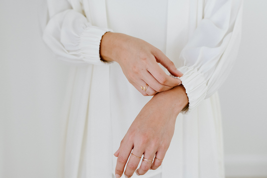 Lounge Robe in Ivory Sleeve Detail